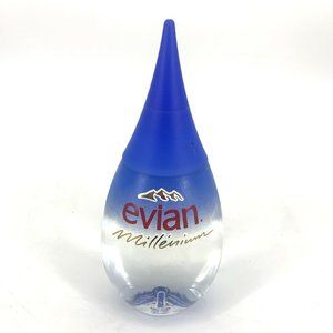 EVIAN MILLENIUM 2000 Large Glass Tear Drop Sealed